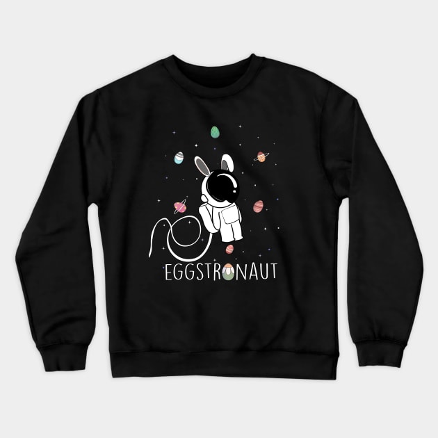 Easter Egg Hunter Astronaut Crewneck Sweatshirt by larphyyy